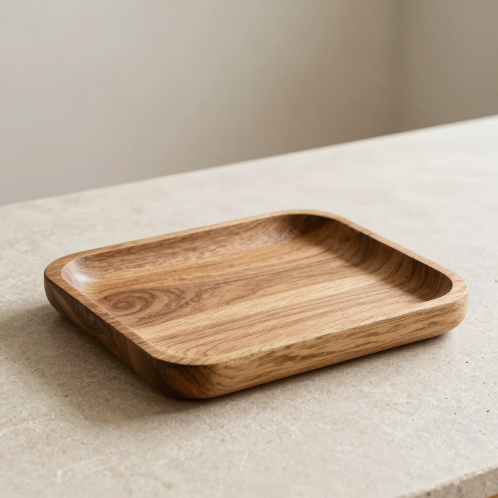 Teakwood Sculptural Platter