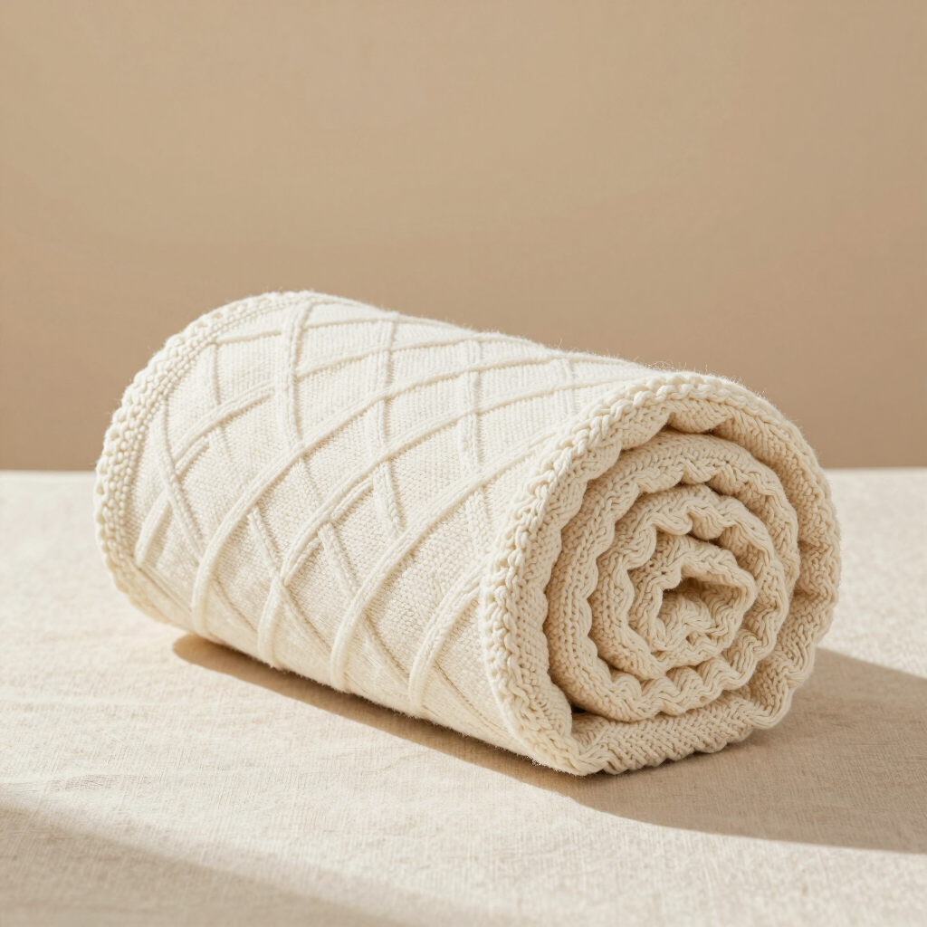 Knitted Cotton Swaddle Blanket