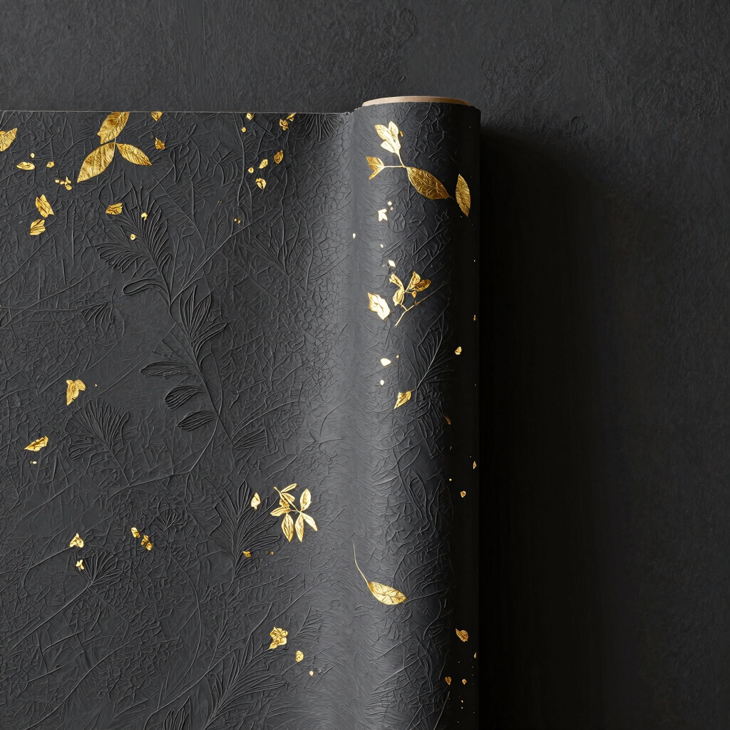 Vellum Textured Gold Wallpaper