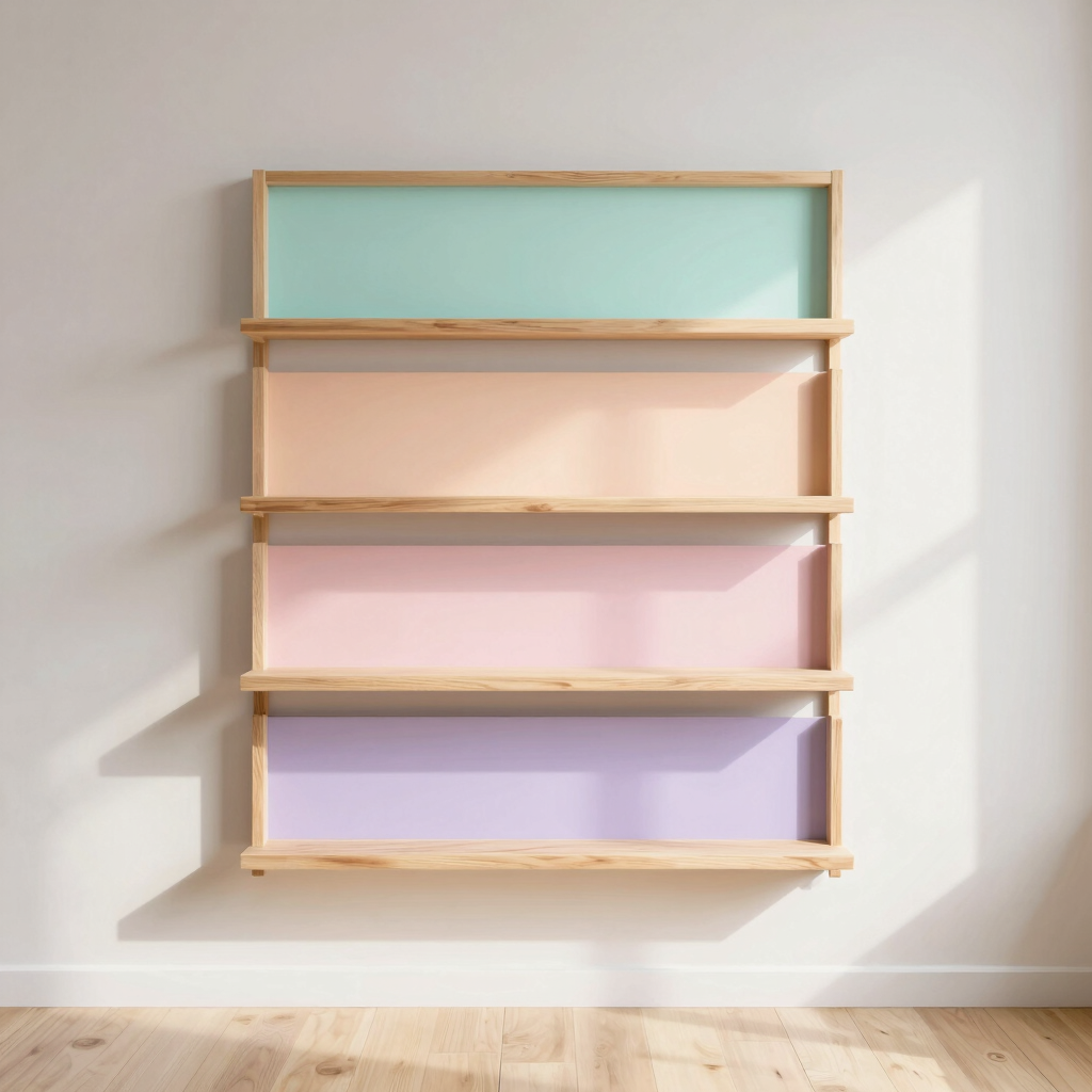 Smal Floating Book Rack Trio