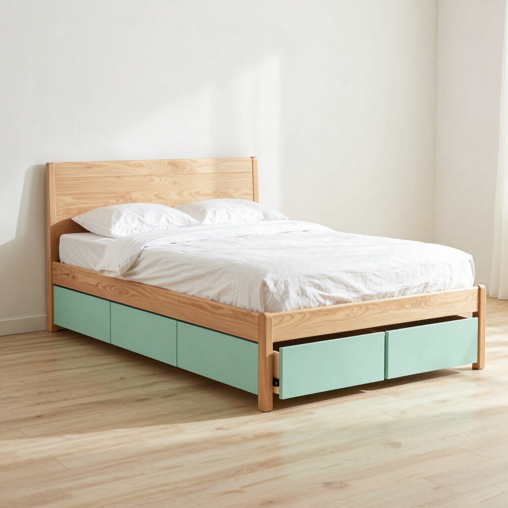 Kivik Storage Bed in Mint