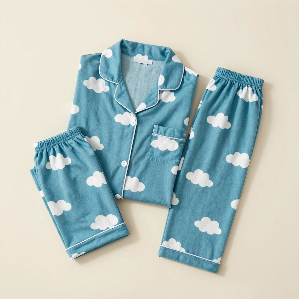 Pijama de Nubes Algodón Premium