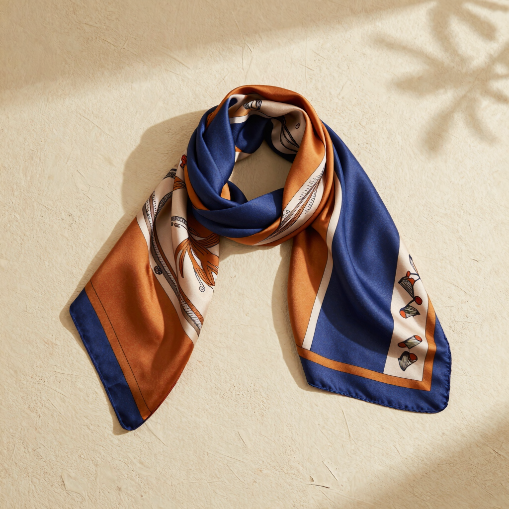 Aura Hand-Painted Silk Scarf