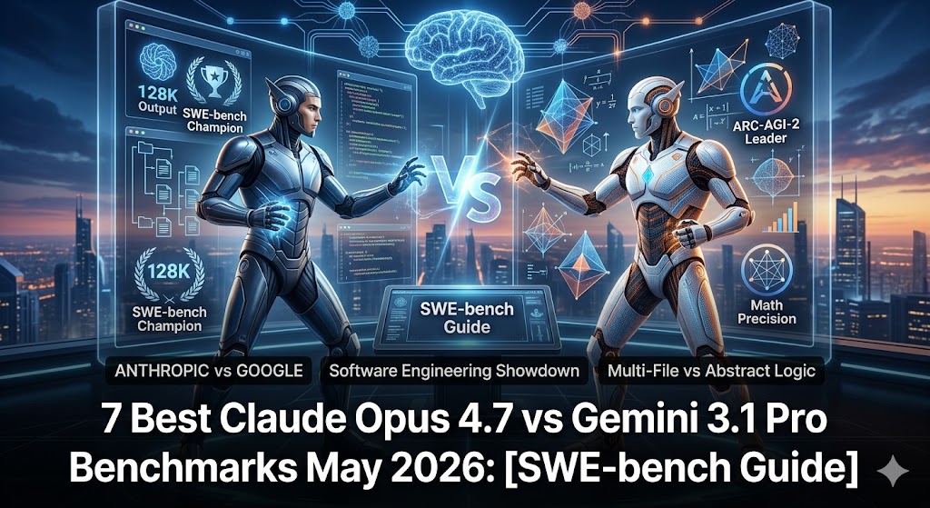 7 Best Claude Opus 4.7 vs Gemini 3.1 Pro Benchmarks May 2026: [SWE-bench Guide]