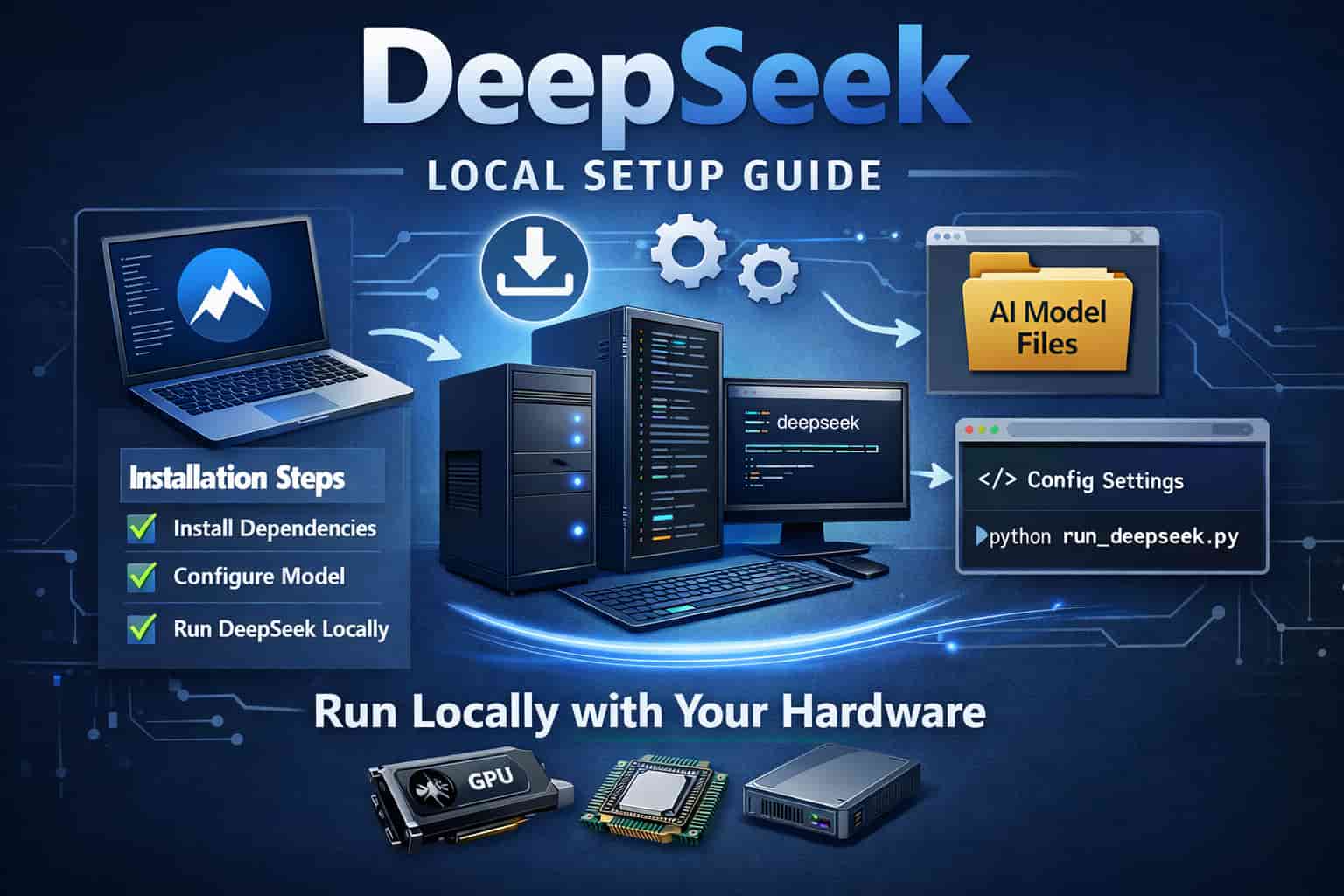 DeepSeek-V4 running locally on Ollama terminal