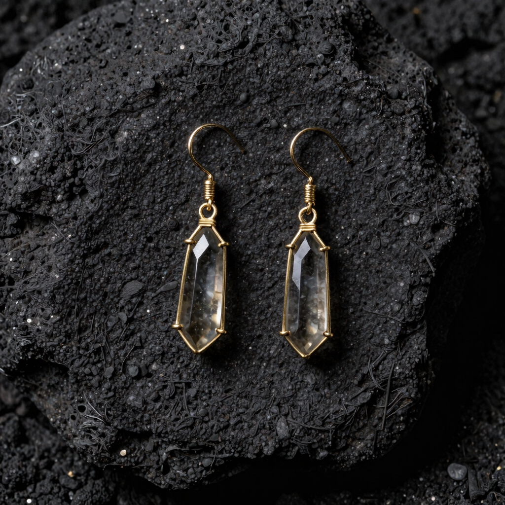 Smoky Quartz Statement Earrings