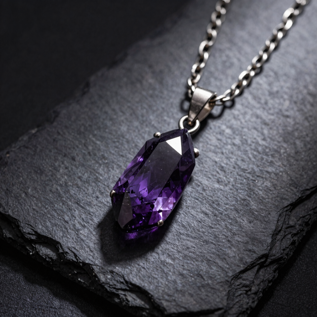 Uncut Amethyst Pendant