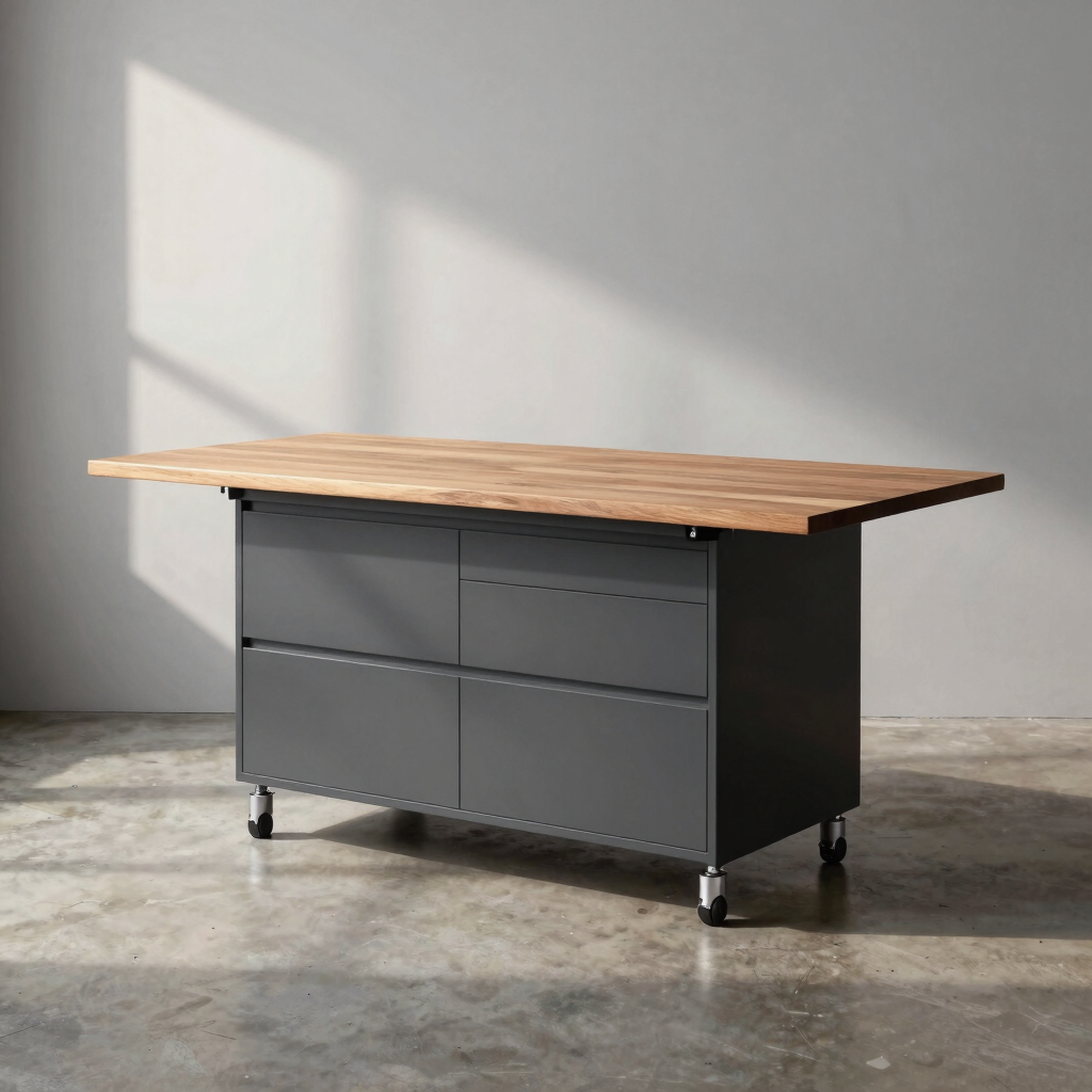 Trestle Mobile Kitchen Island
