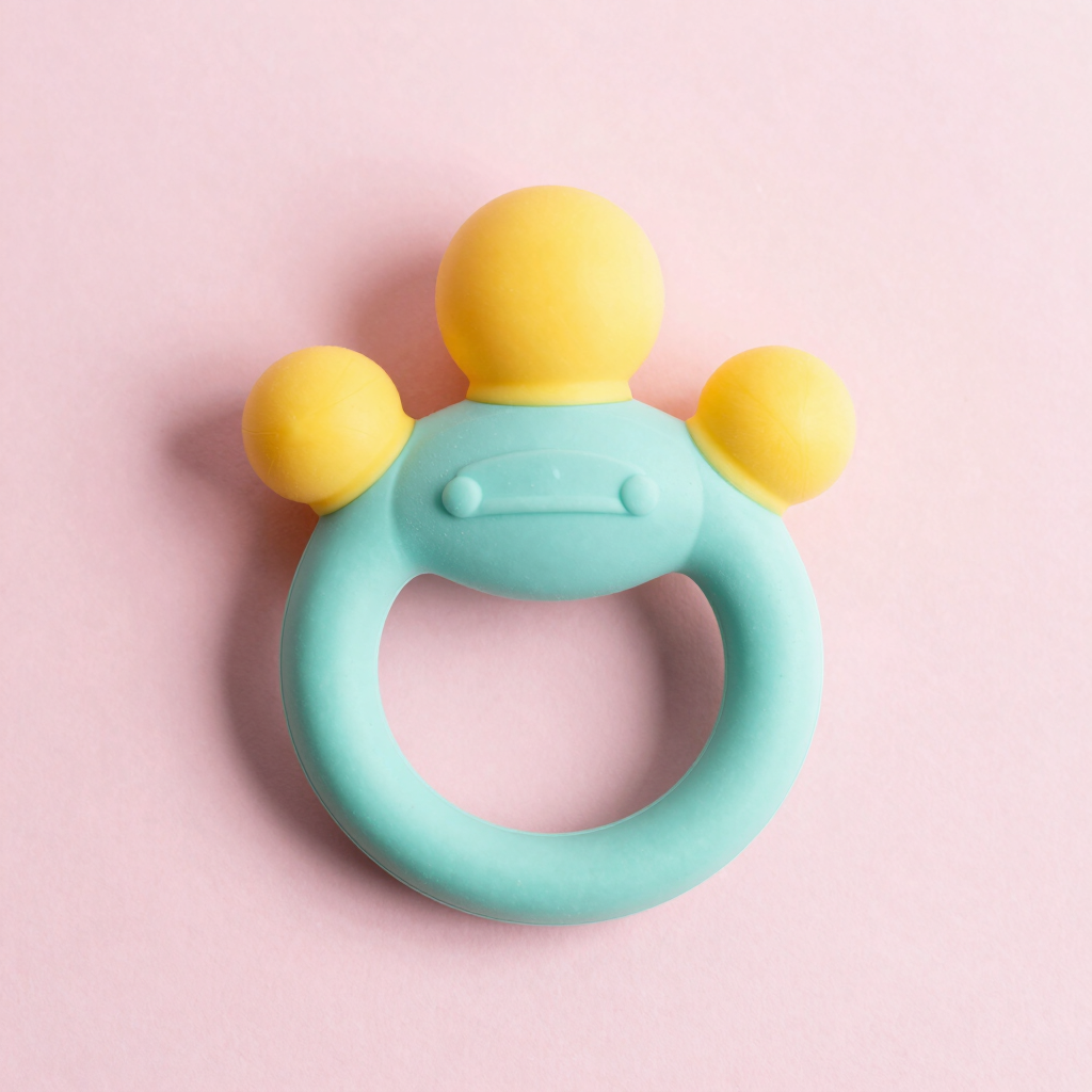 Soft Silicone Teething Rattle