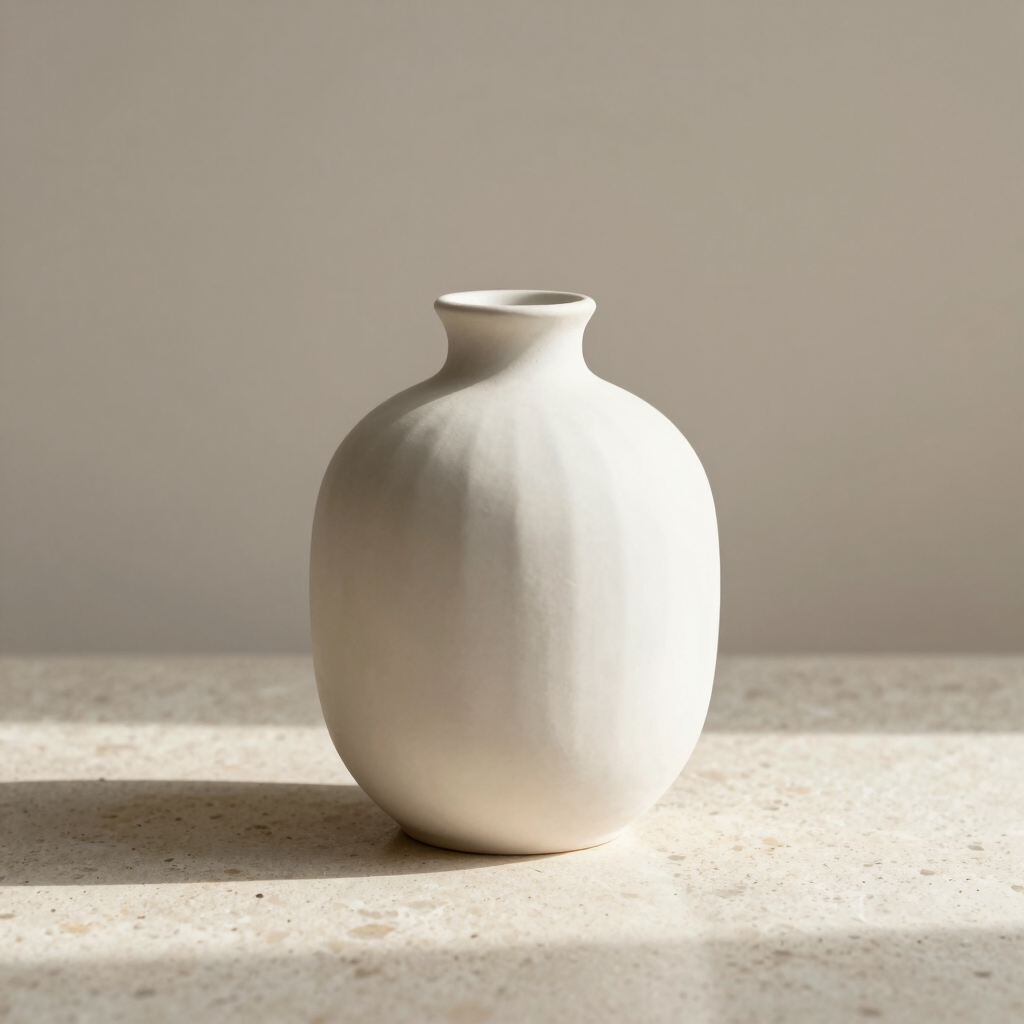 Sumi Ribbed Ceramic Vase