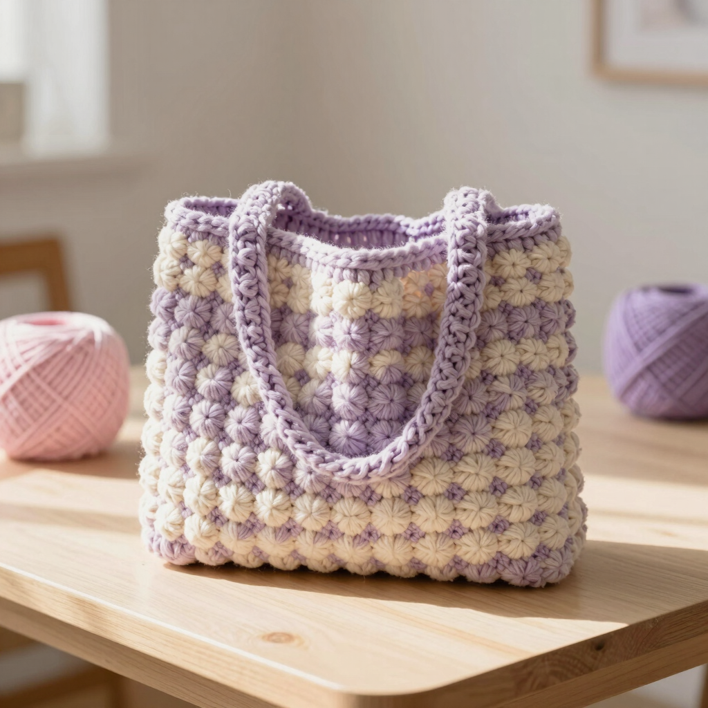 Cumulus Cloud Pastel Crochet Tote