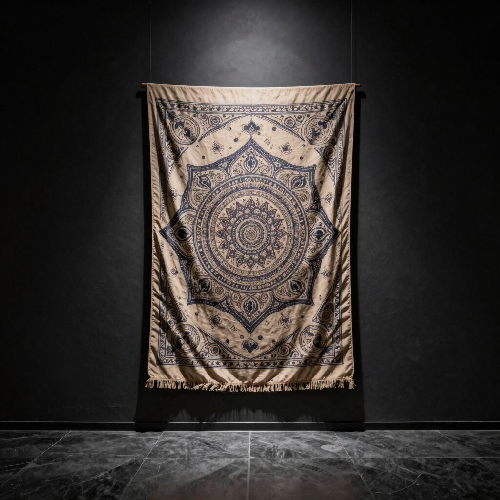 Hand-Woven Silk Mandala Tapestry