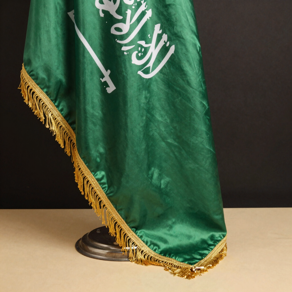علم المملكة الداخلي من الساتان الفاخر
