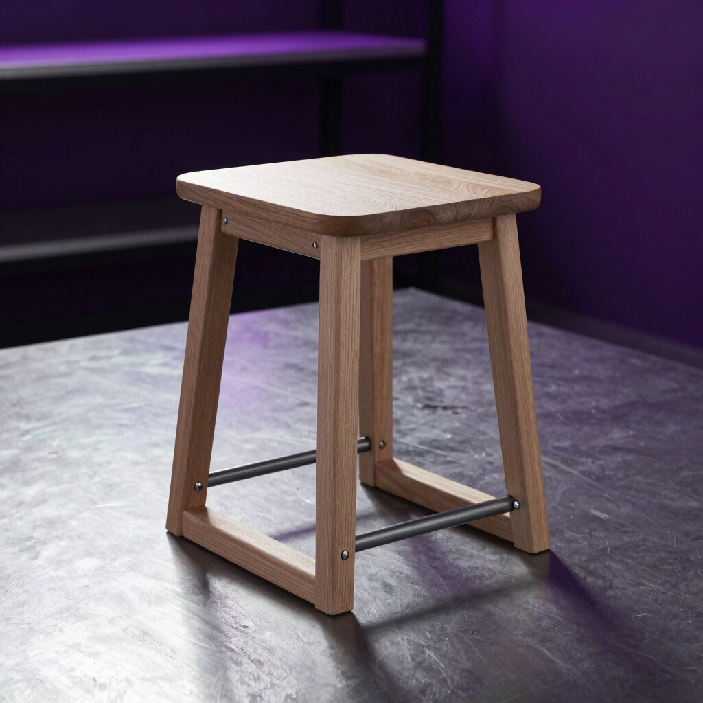 Apex Minimalist Ash Stool