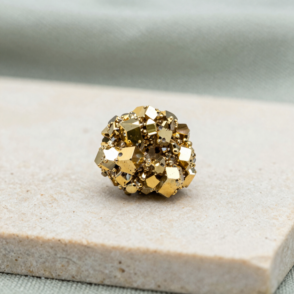 Golden Pyrite Natural Cluster