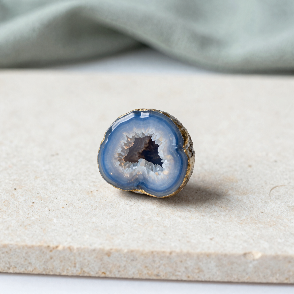 Raw Celestite Geode Half
