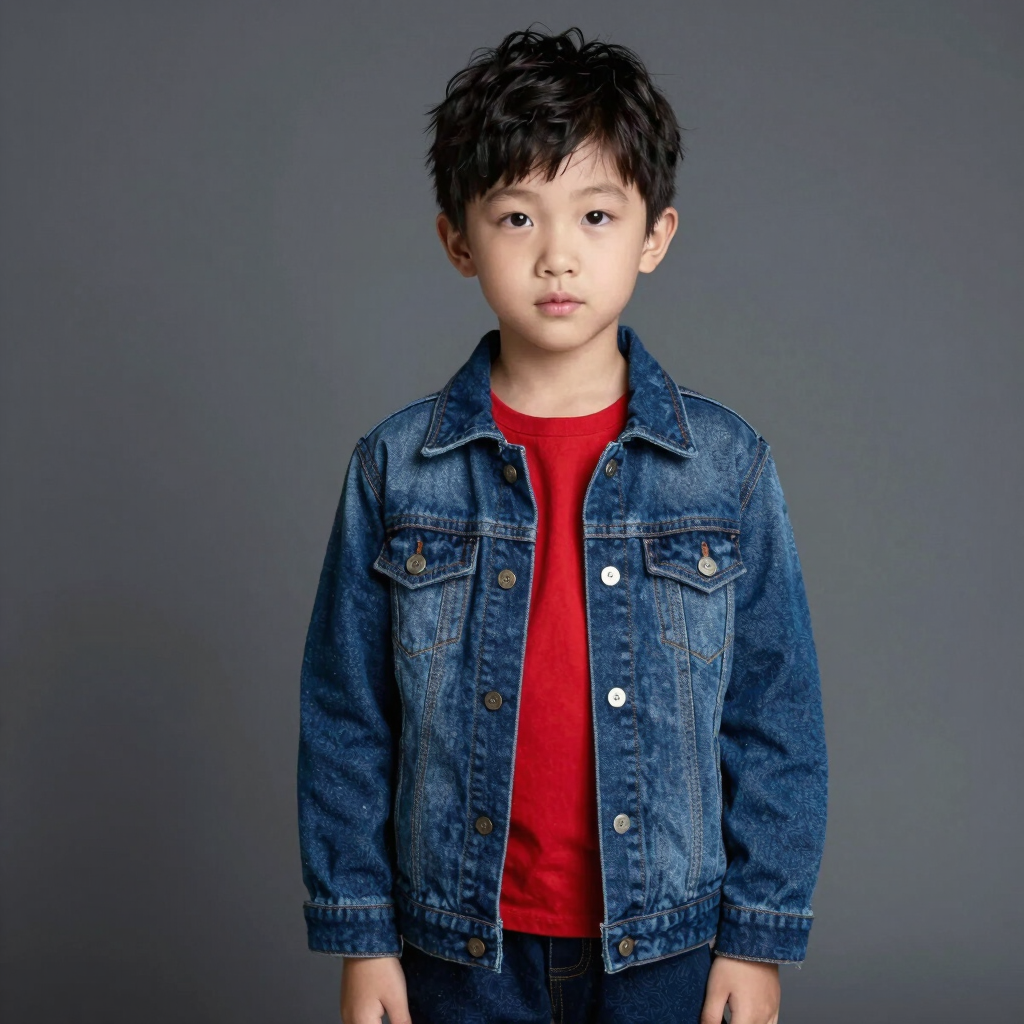 Junior Denim Street Bomber Jacket