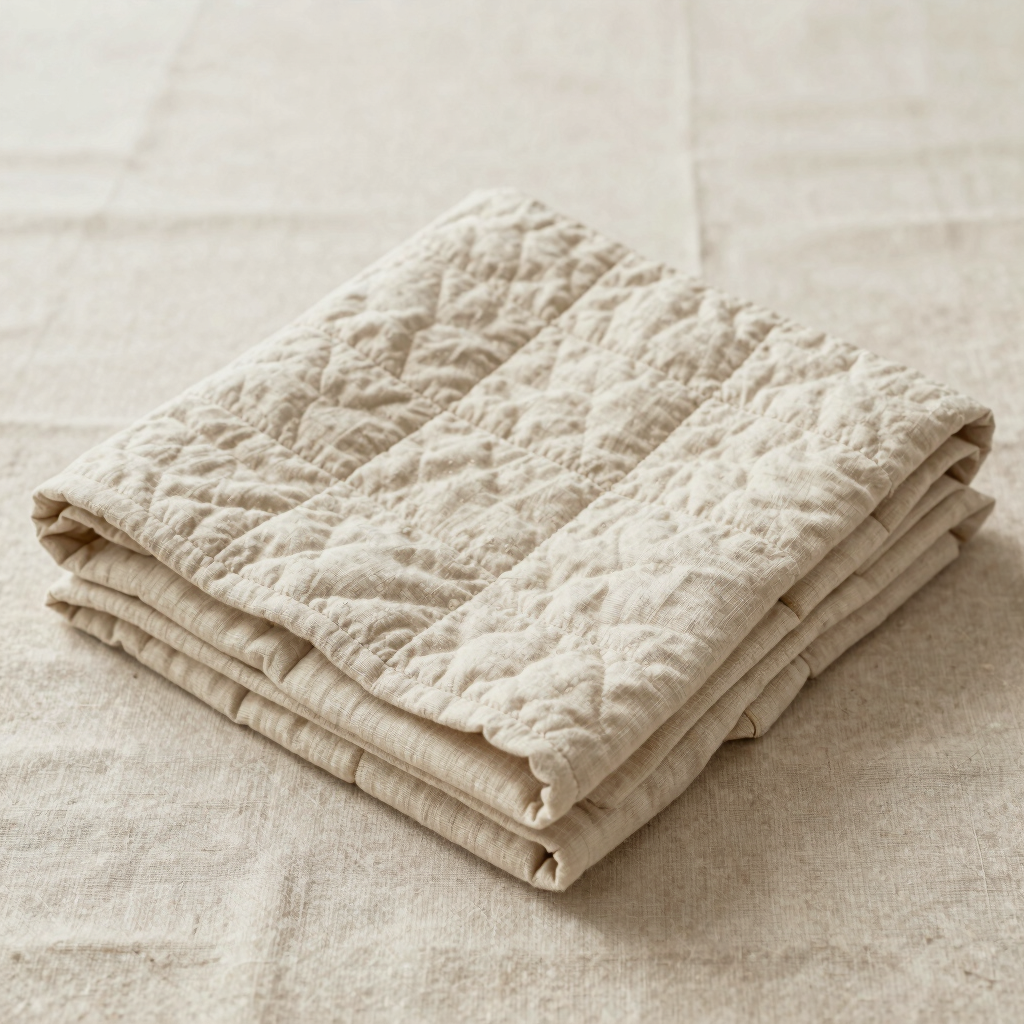 Raw Flax Grid Quilt