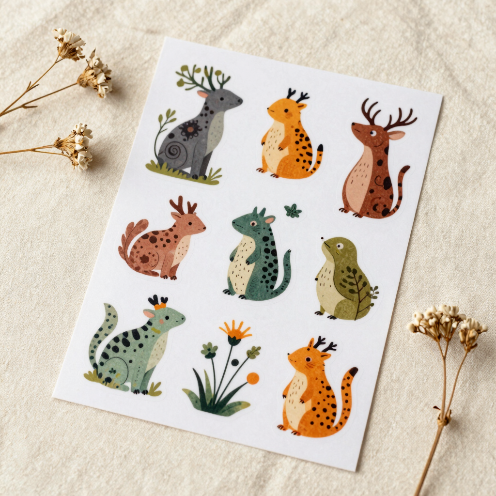 Planilla de Stickers Criaturas Mágicas