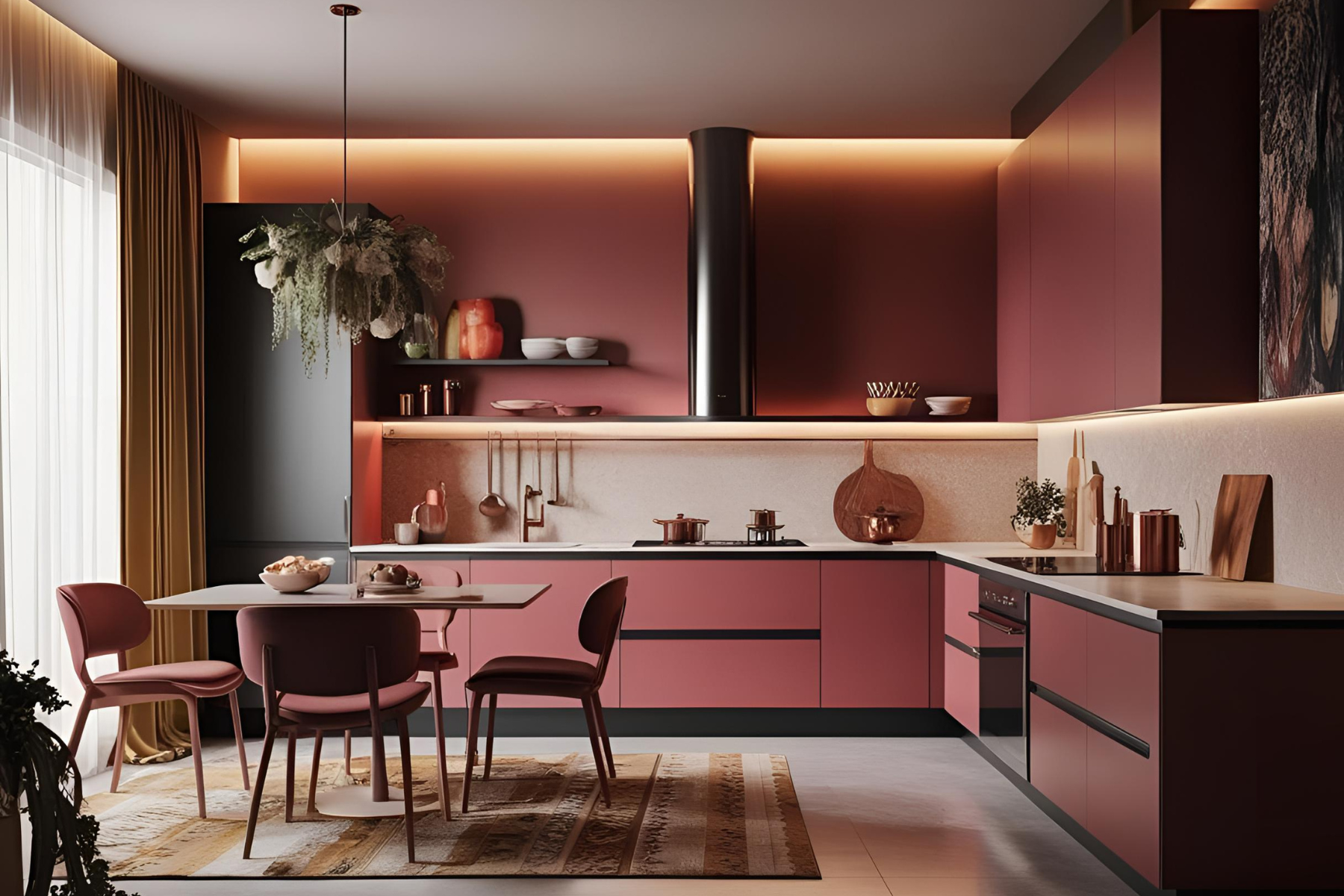 Interior Design in a Contemporary Style Kitchen