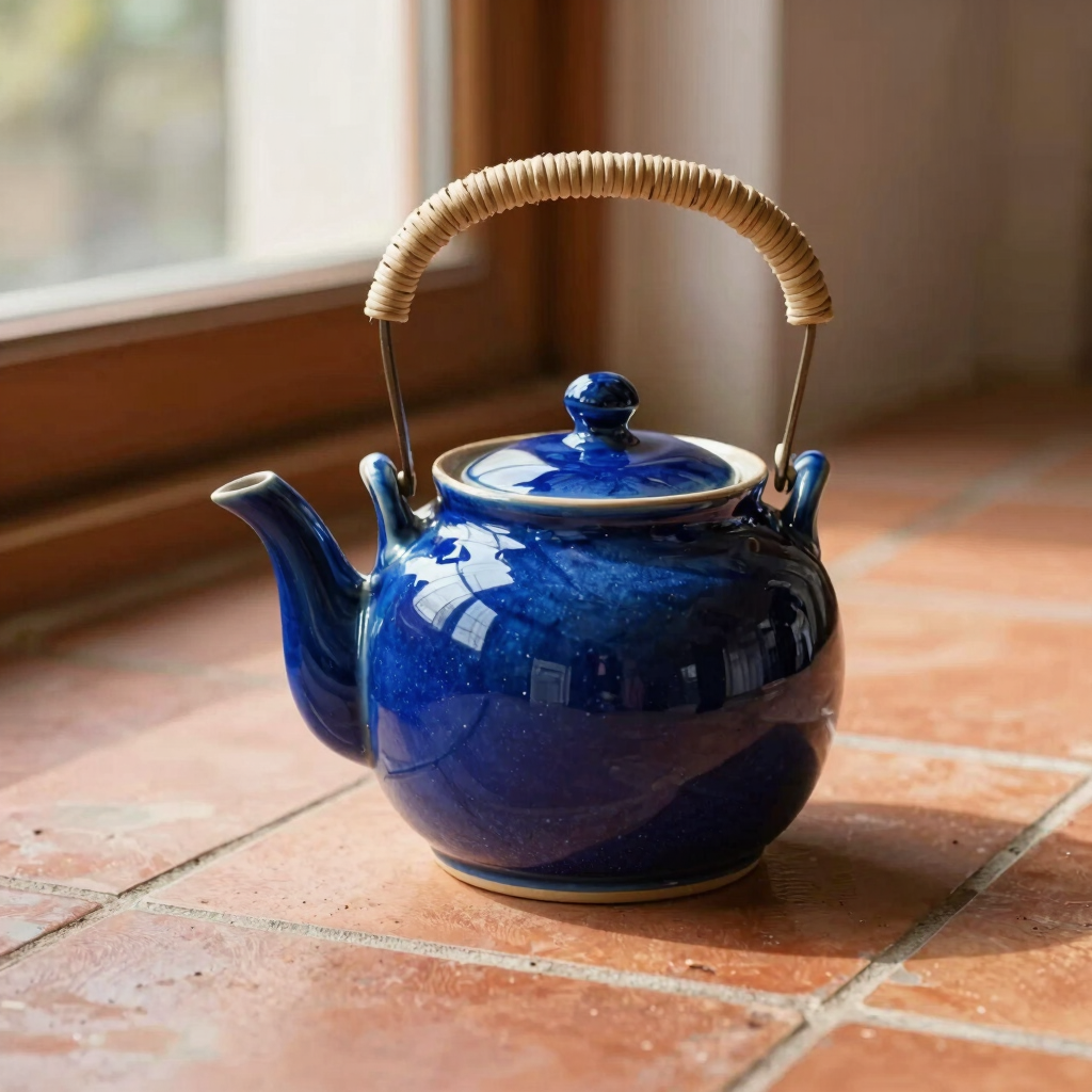 Slow Living Cobalt Teapot