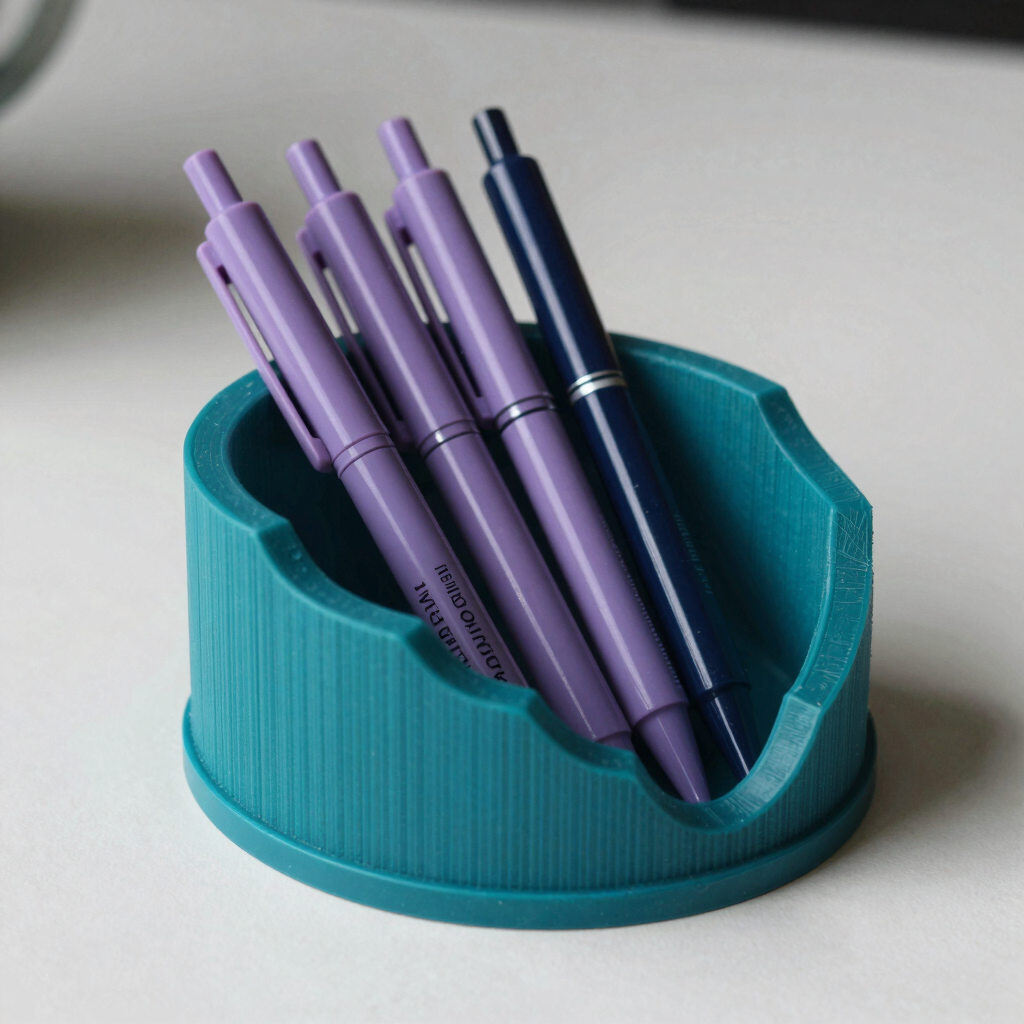 Organizador de Canetas Turquesa 3D