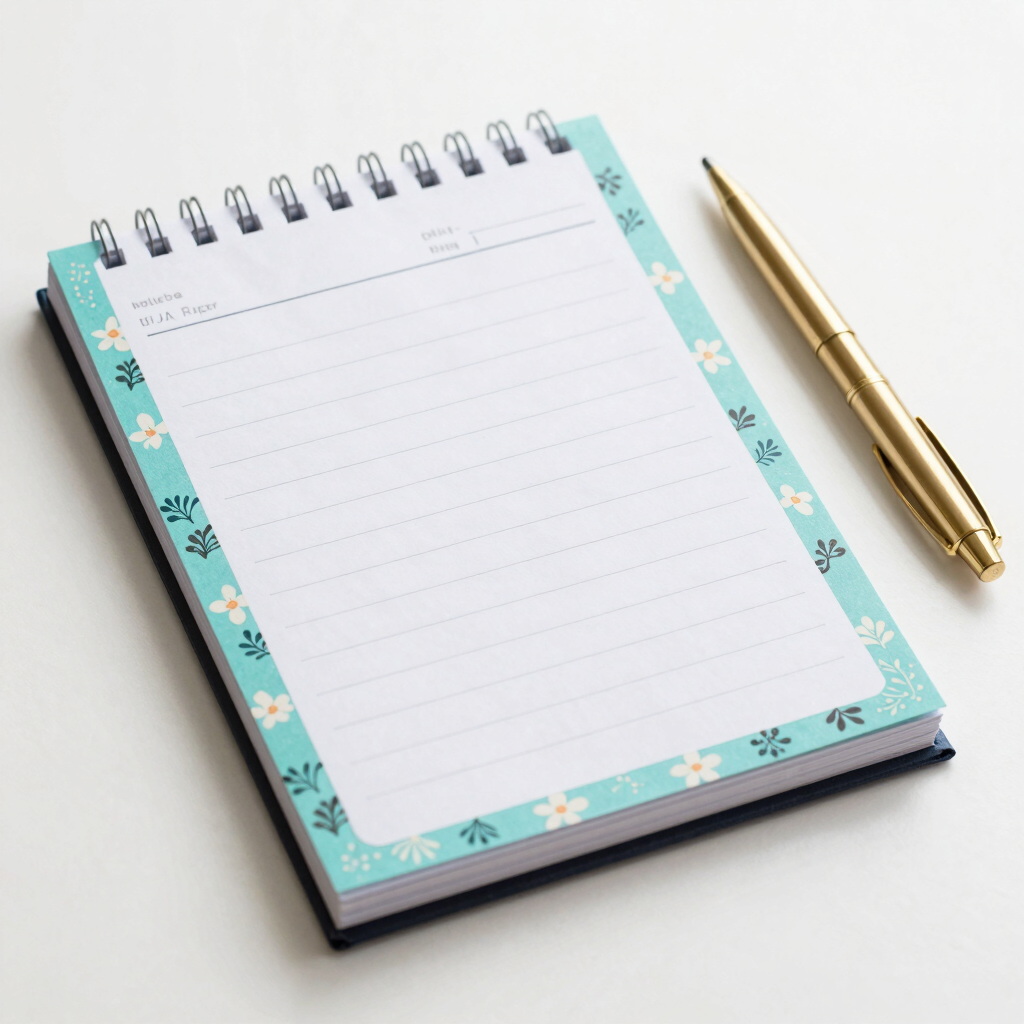 Planner Semanal Turquesa e Ouro