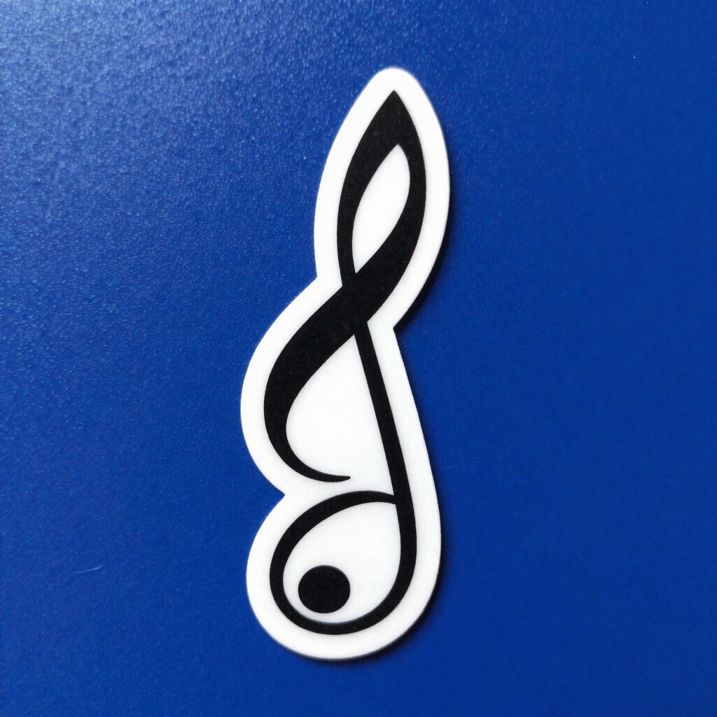 Treble Clef Shuriken Sticker