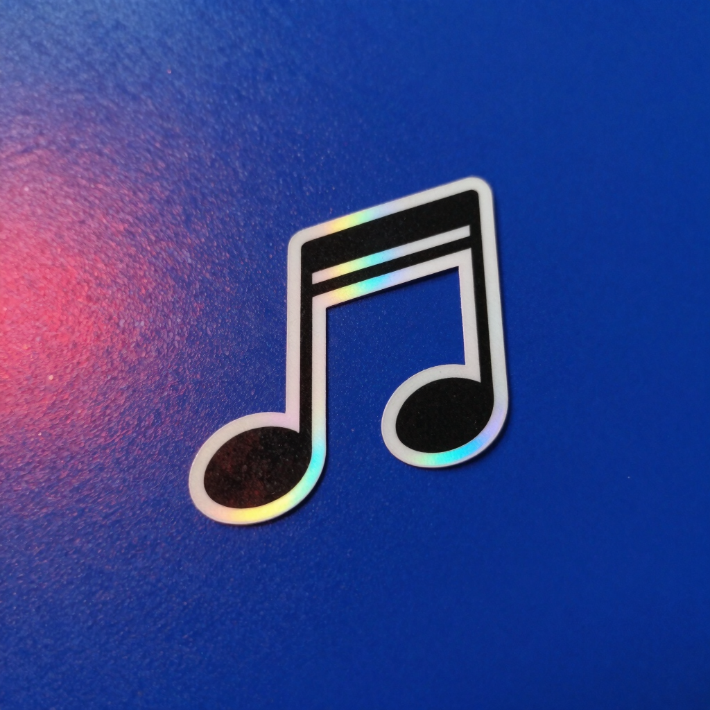 Holographic Golden Note Sticker