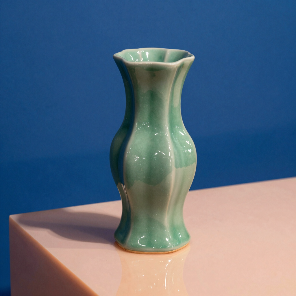 Wobbly Pistachio Ceramic Vase