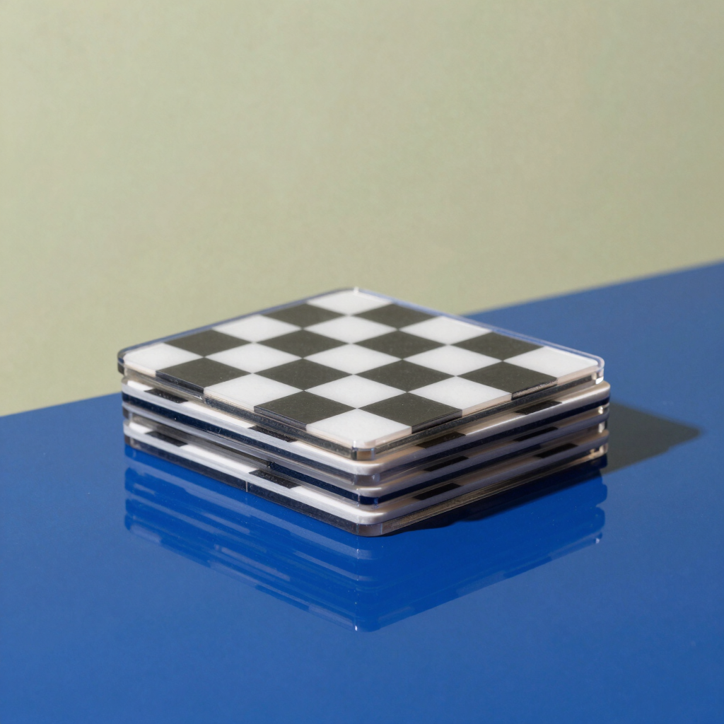 Chunky Checkerboard Acrylic Coasters