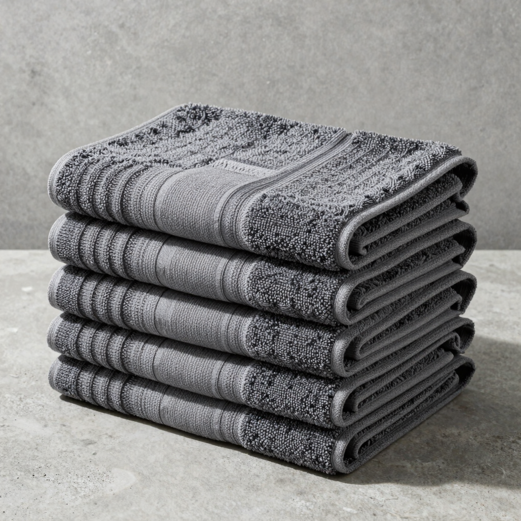 Grid-Weave Cotton Bath Towels