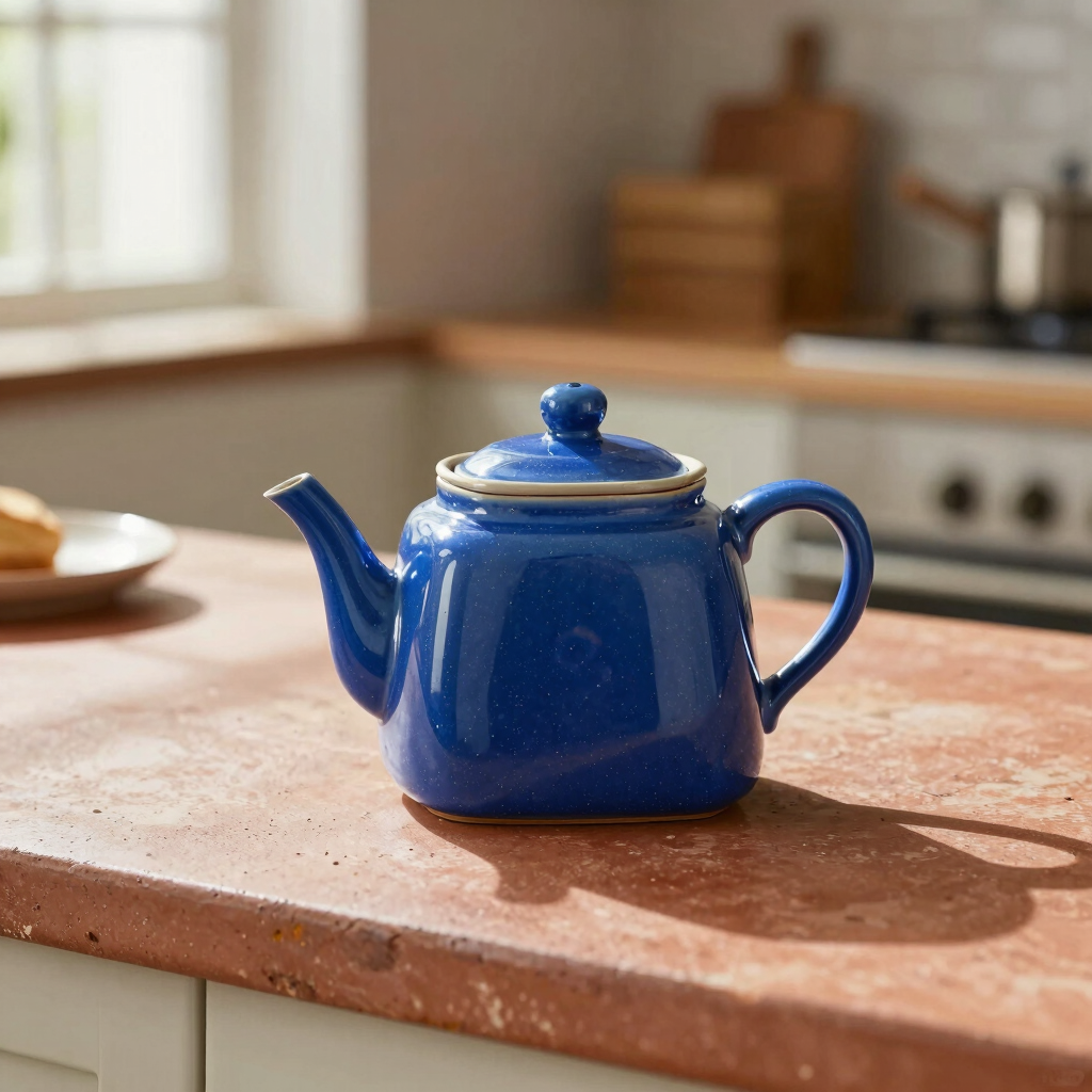 Cobalt Speckled Teapot