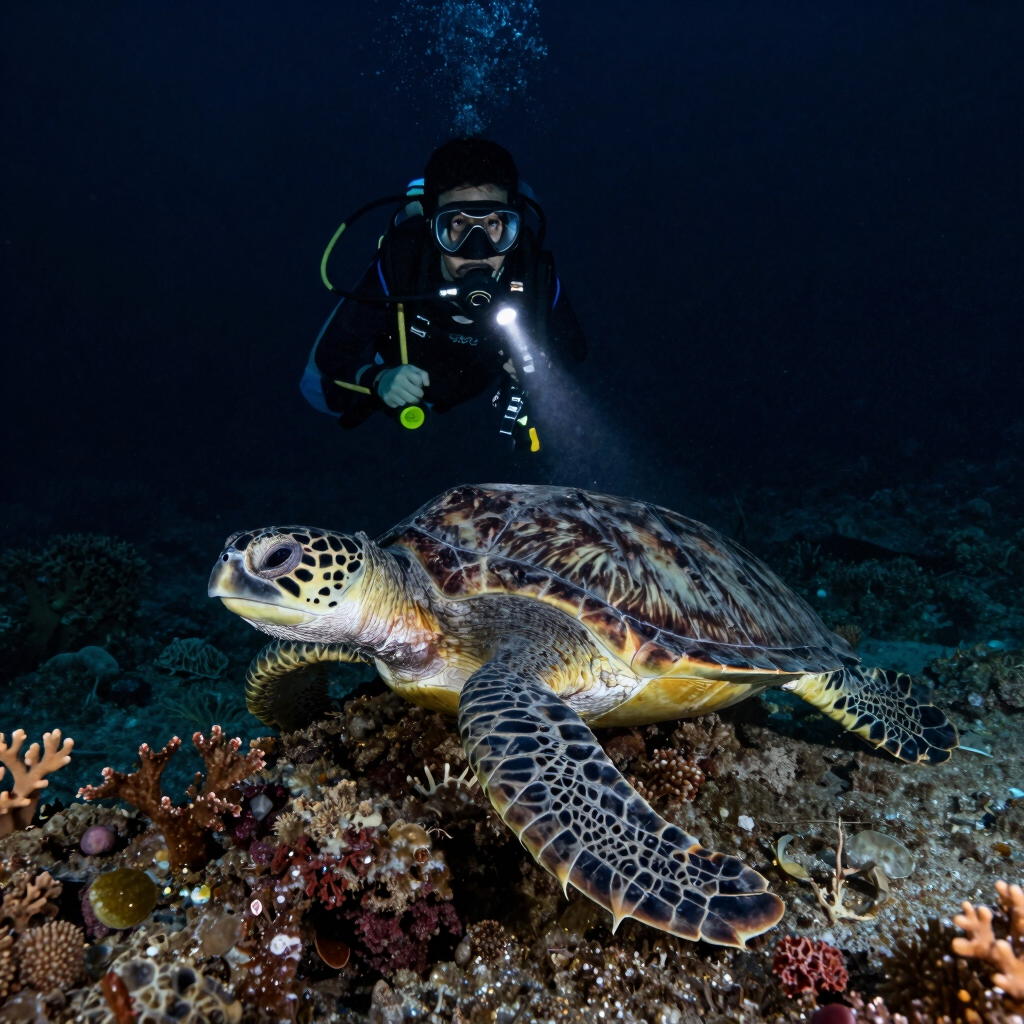 Night Dive on Temple Reef