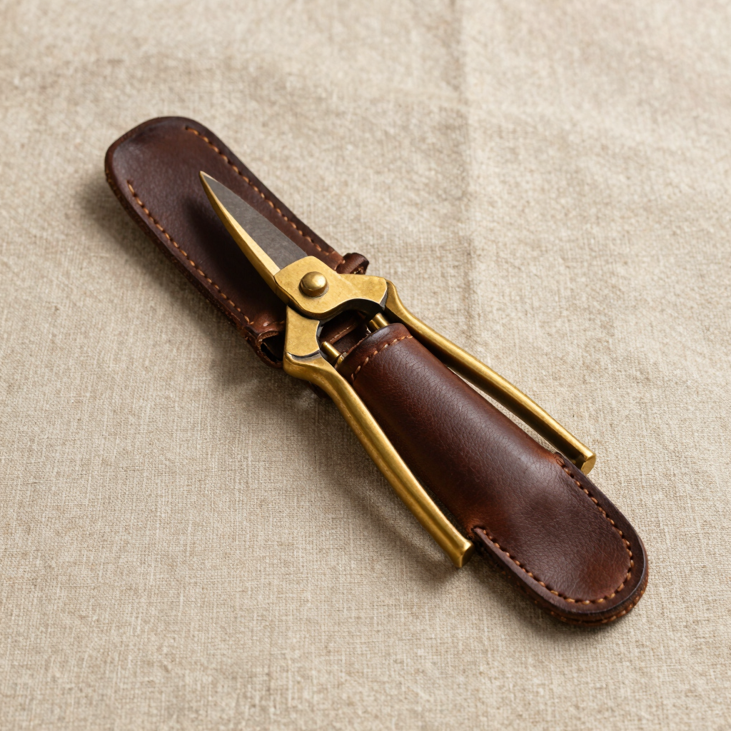 Solid Brass & Steel Herb Shears