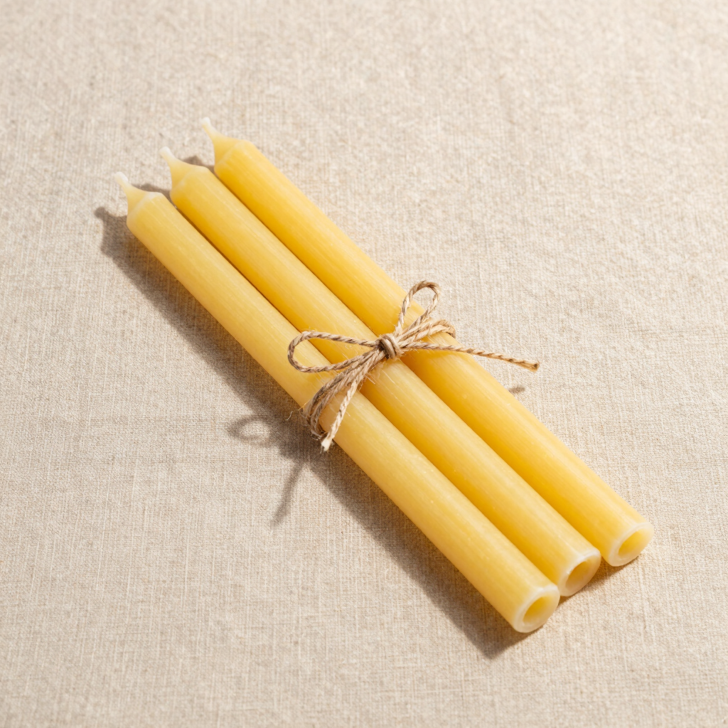Pure Beeswax Taper Candles