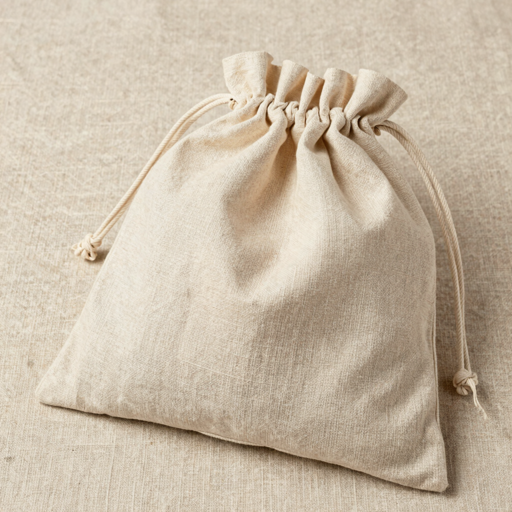 Unbleached Flax Linen Bread Bag
