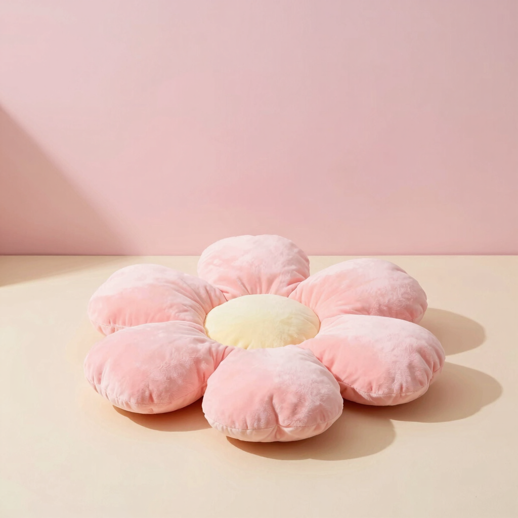Velvet Daisy Floor Pillow