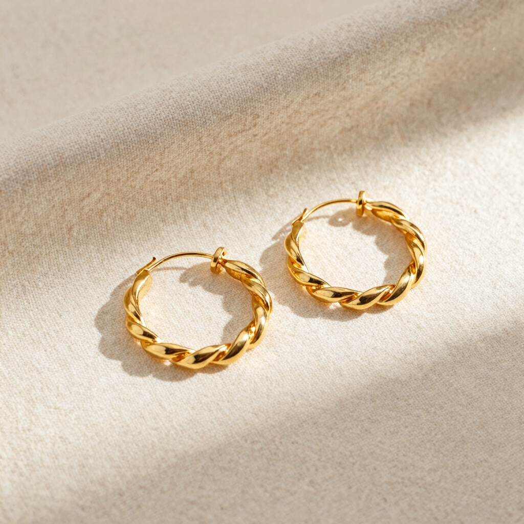 Helena Twisted Hoop Earrings