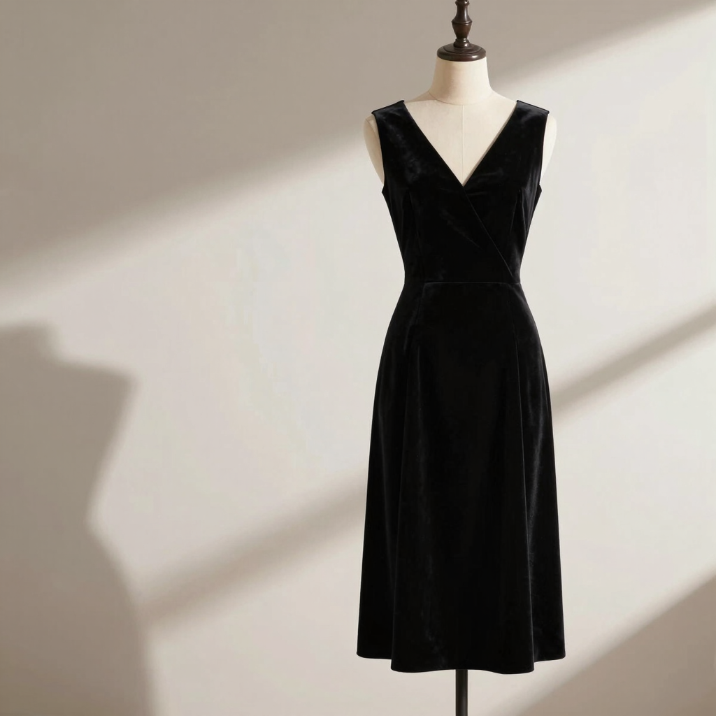 Noire Velvet Hourglass Dress