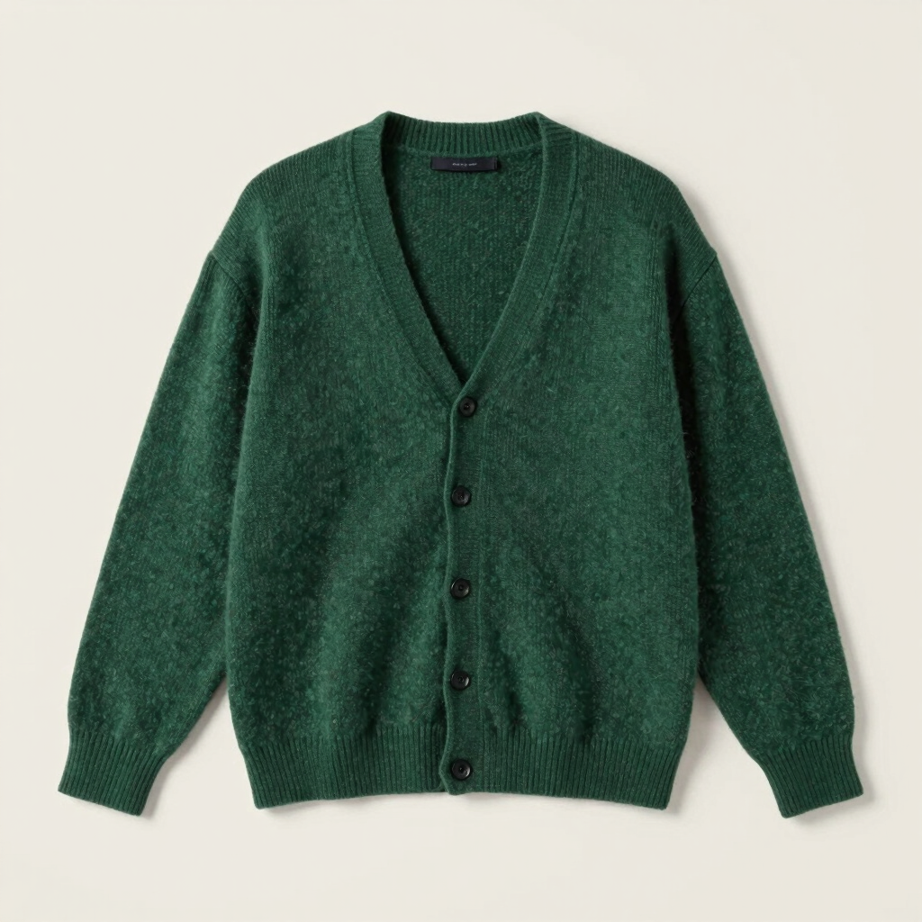 Forest Green Cashmere Cardigan