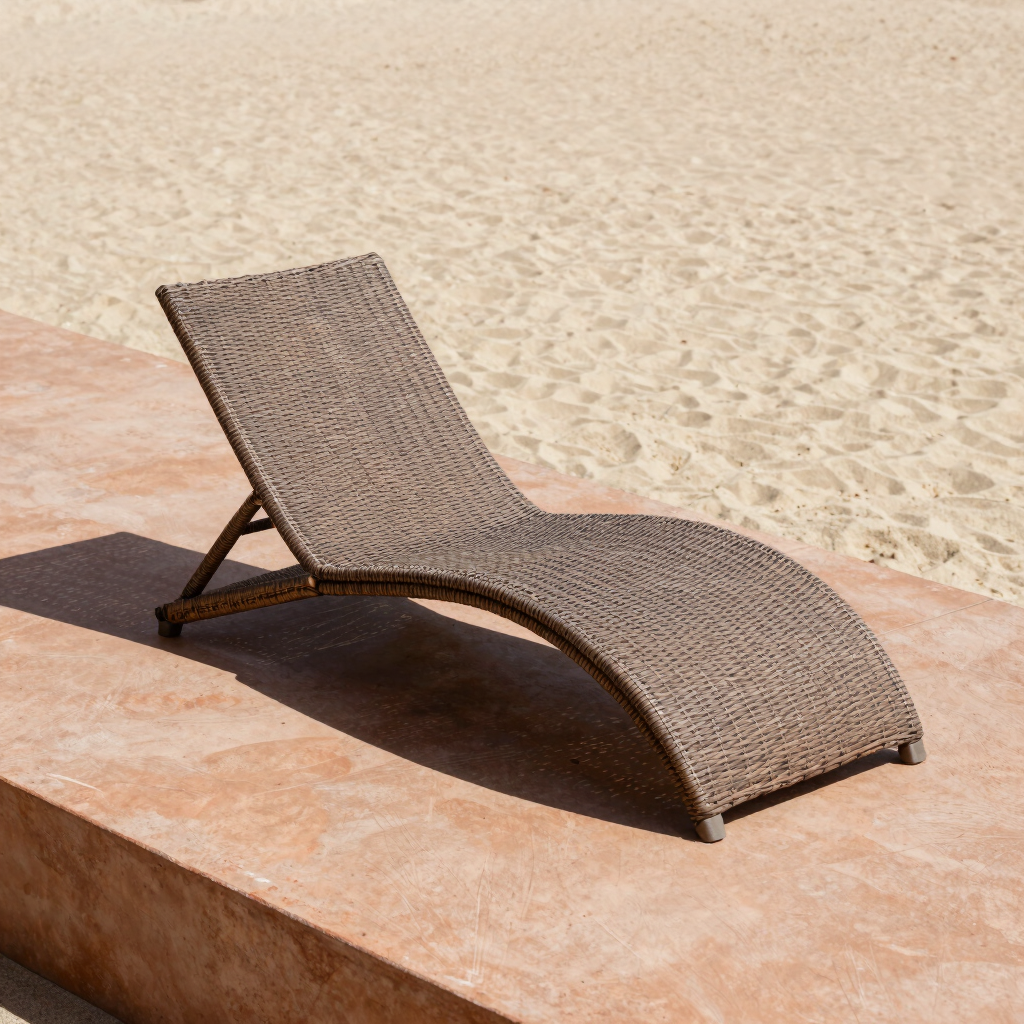 Swell Curved Wicker Lounger