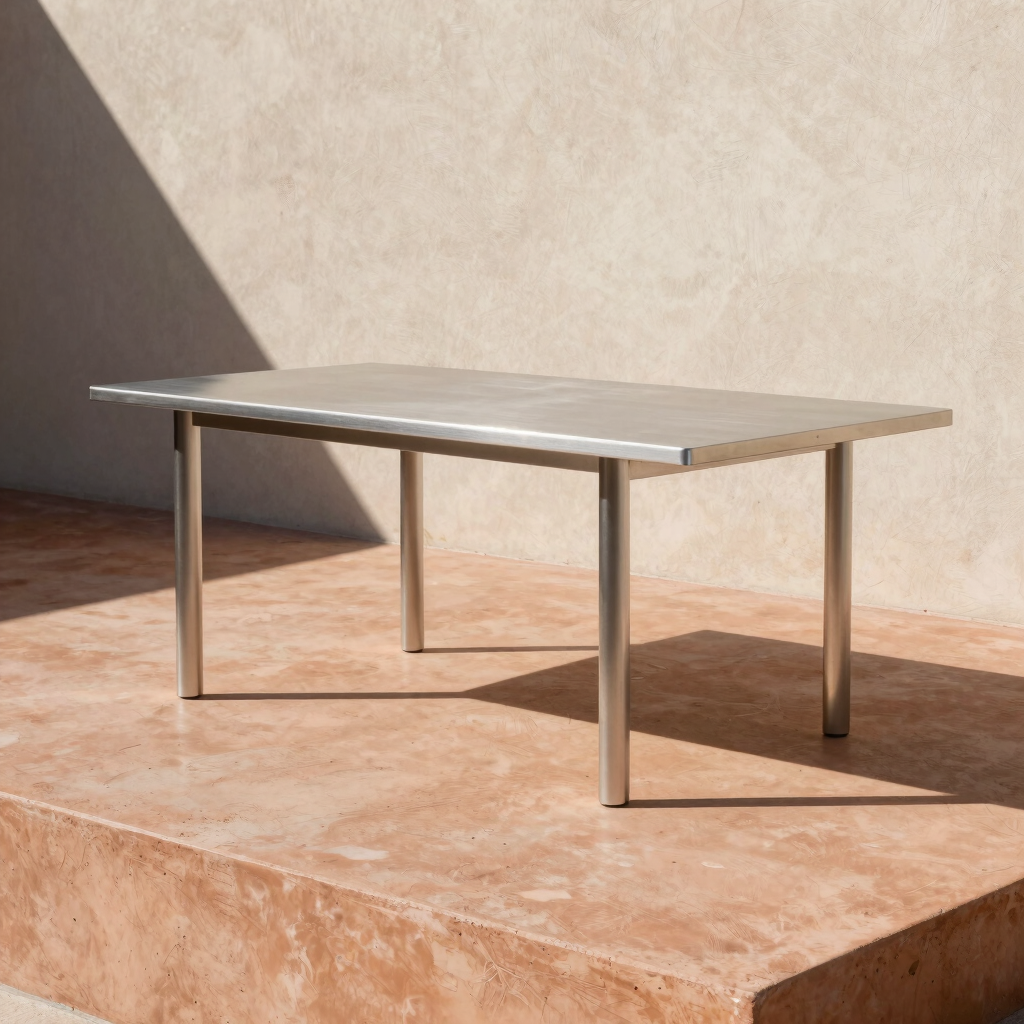 Trestle Aluminum Dining Table