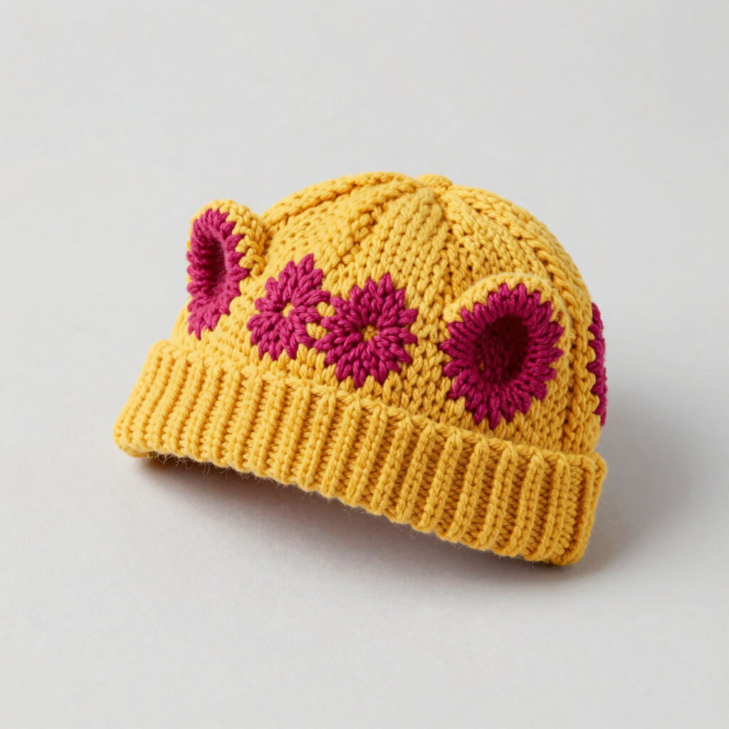 Gorrito Tejido Orejas Felices