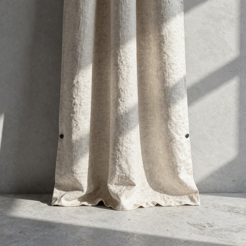 Minimalist Linen Shower Curtain