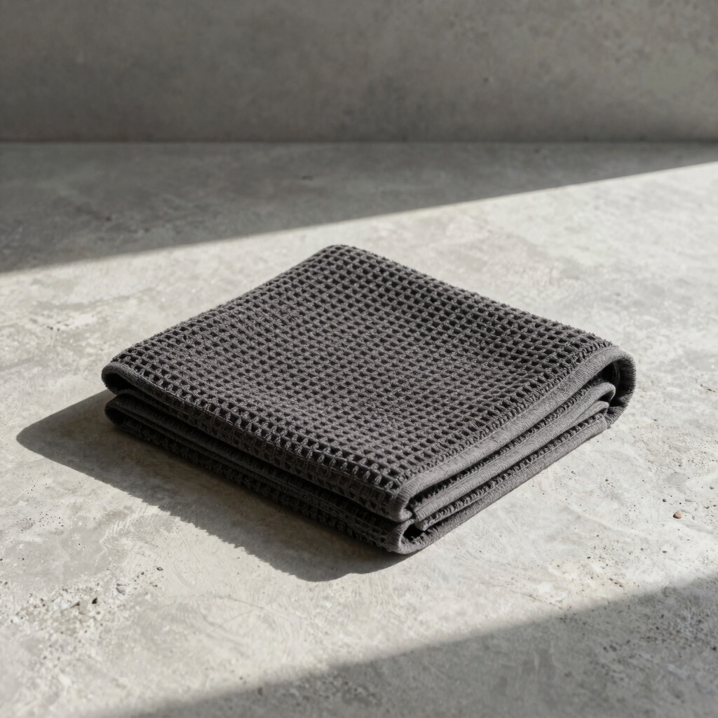 Charcoal Waffle Bath Towel