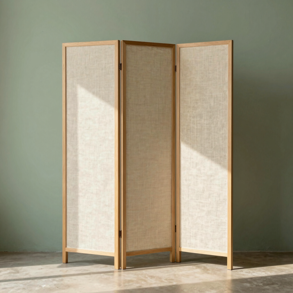 Arc Folding Divider, Pure Linen