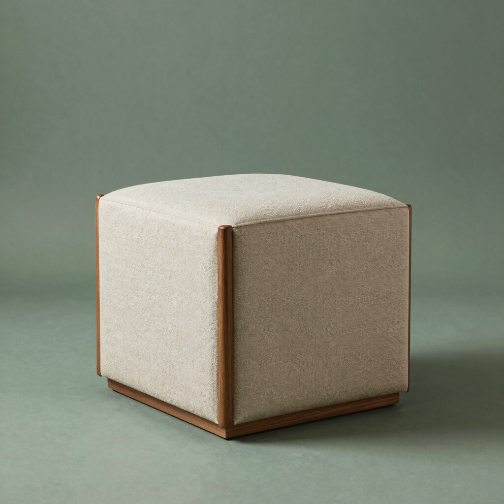 High-Back Swivel Fabric Counter Stool