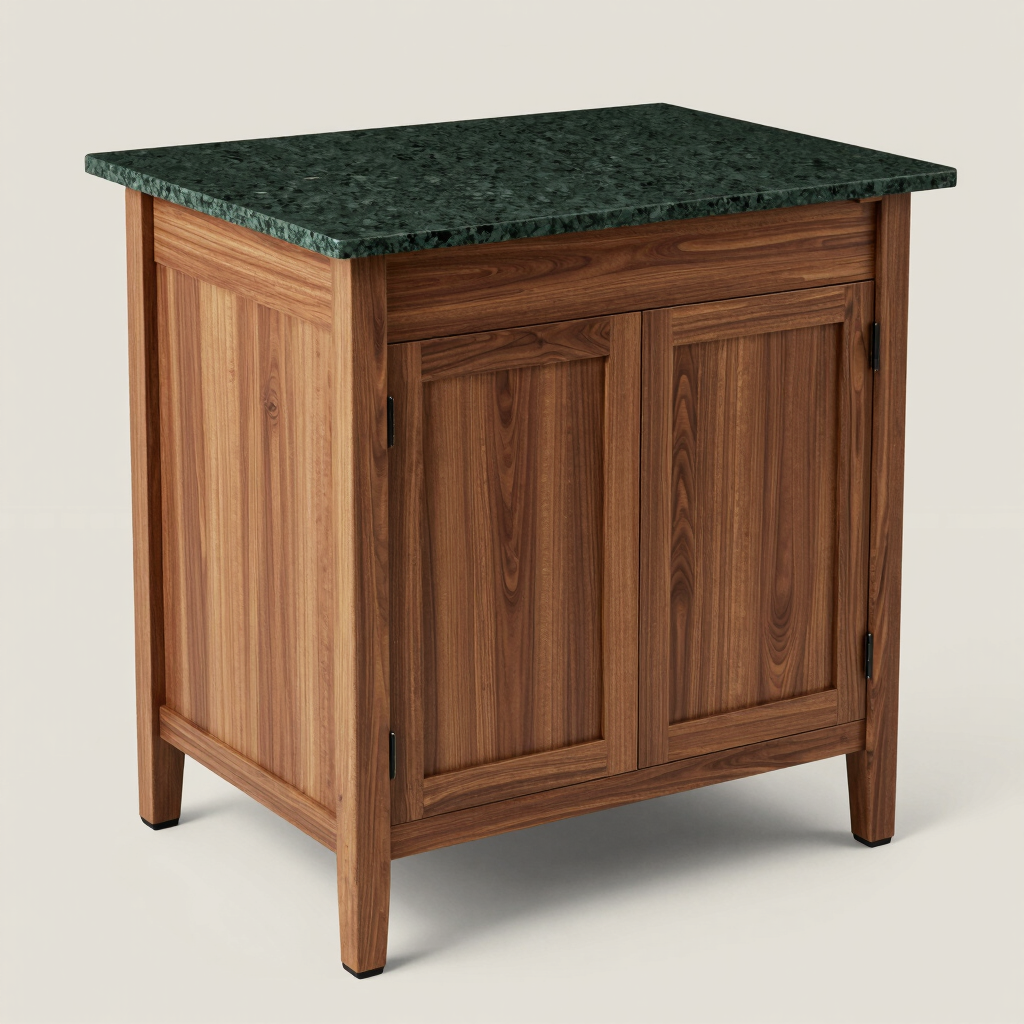 Freestanding Mobile Prep Cart Island