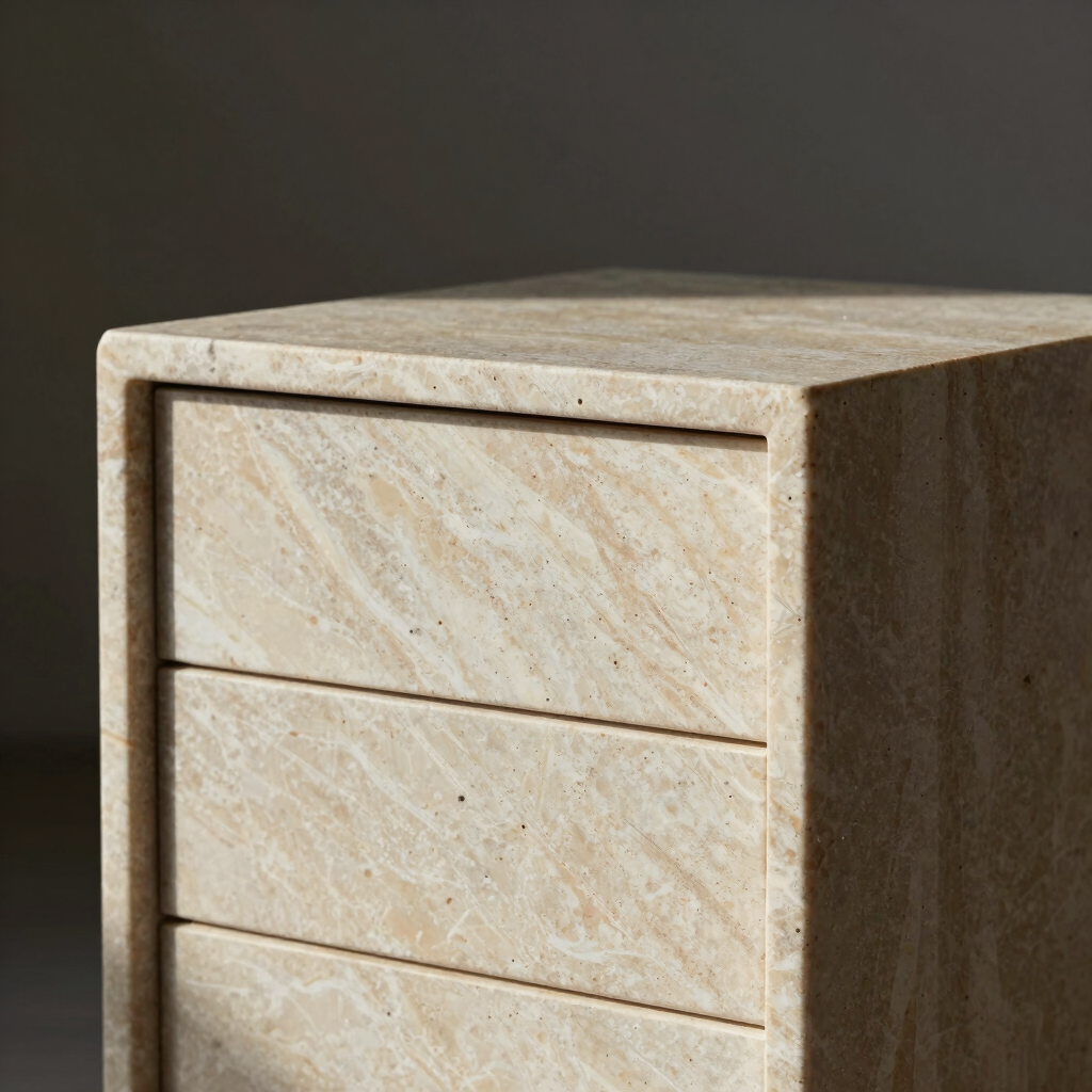 Verge Travertine Nightstand